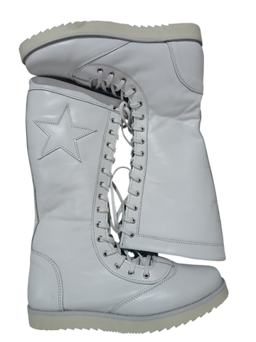 Professionele Stoeistewels, Handgemaak, 100% Oorspronklike Leer, Wit Crocs-patroon, Aanpasbare kleure
