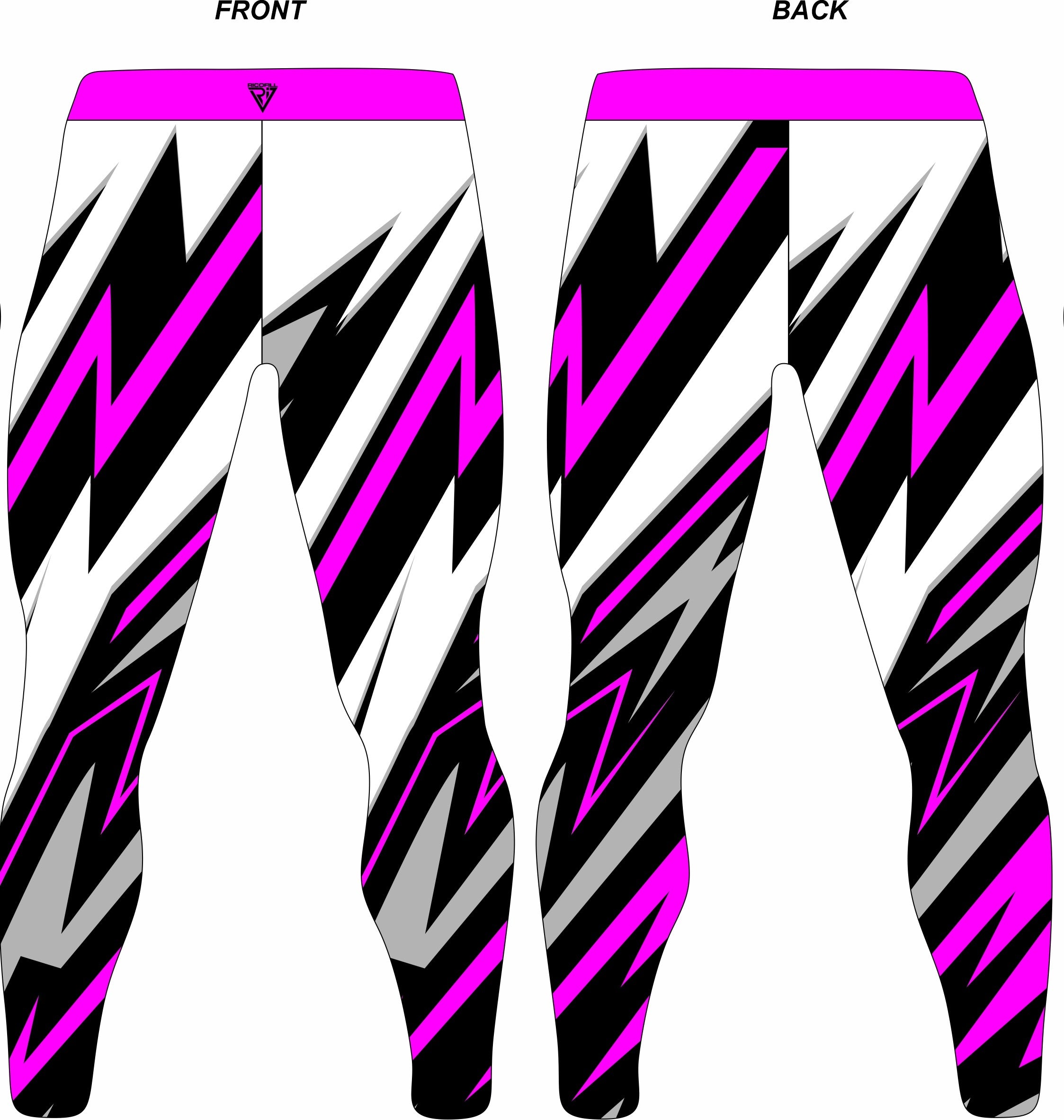 Wrestling Tights Lightning Bolt, Purple Black whit Colors Customizable