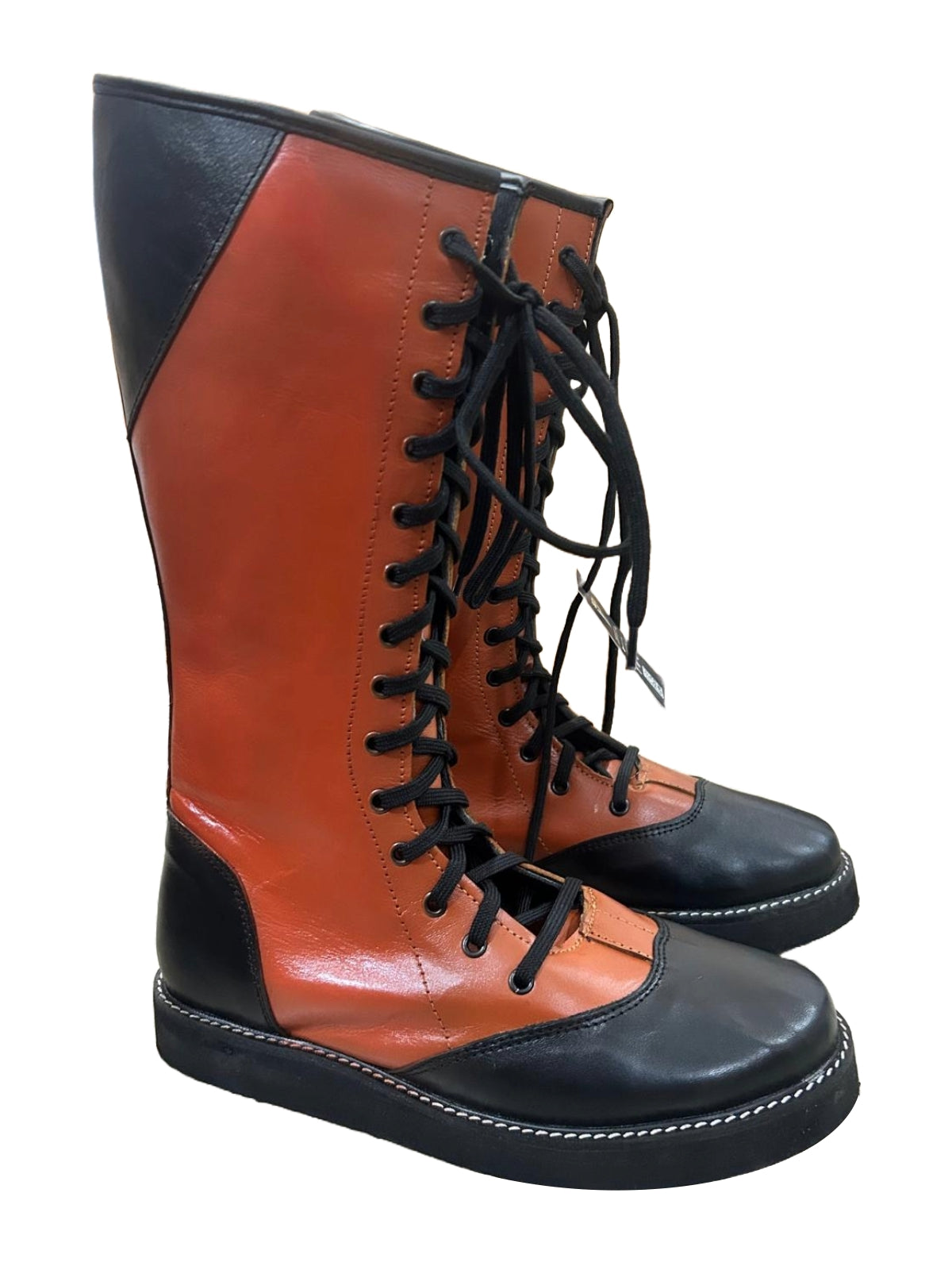 Professionele Stoeistewels, Handgemaak, 100% oorspronklike Leer, Bruin & Swart Kleur, Aanpasbaar