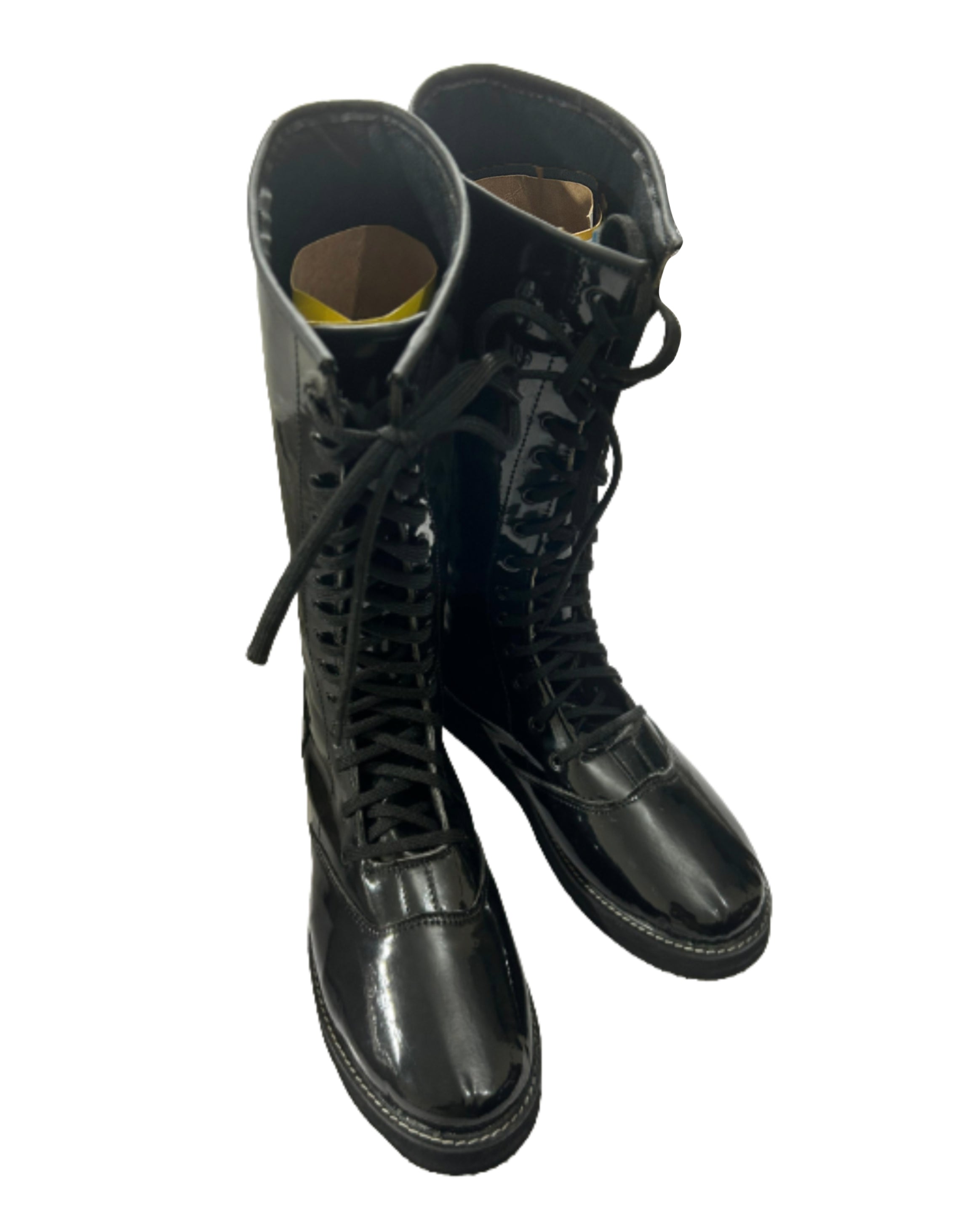 Professionele Stoeistewels, Handgemaak, Patent Swart Glansende Kleur, DX Leer