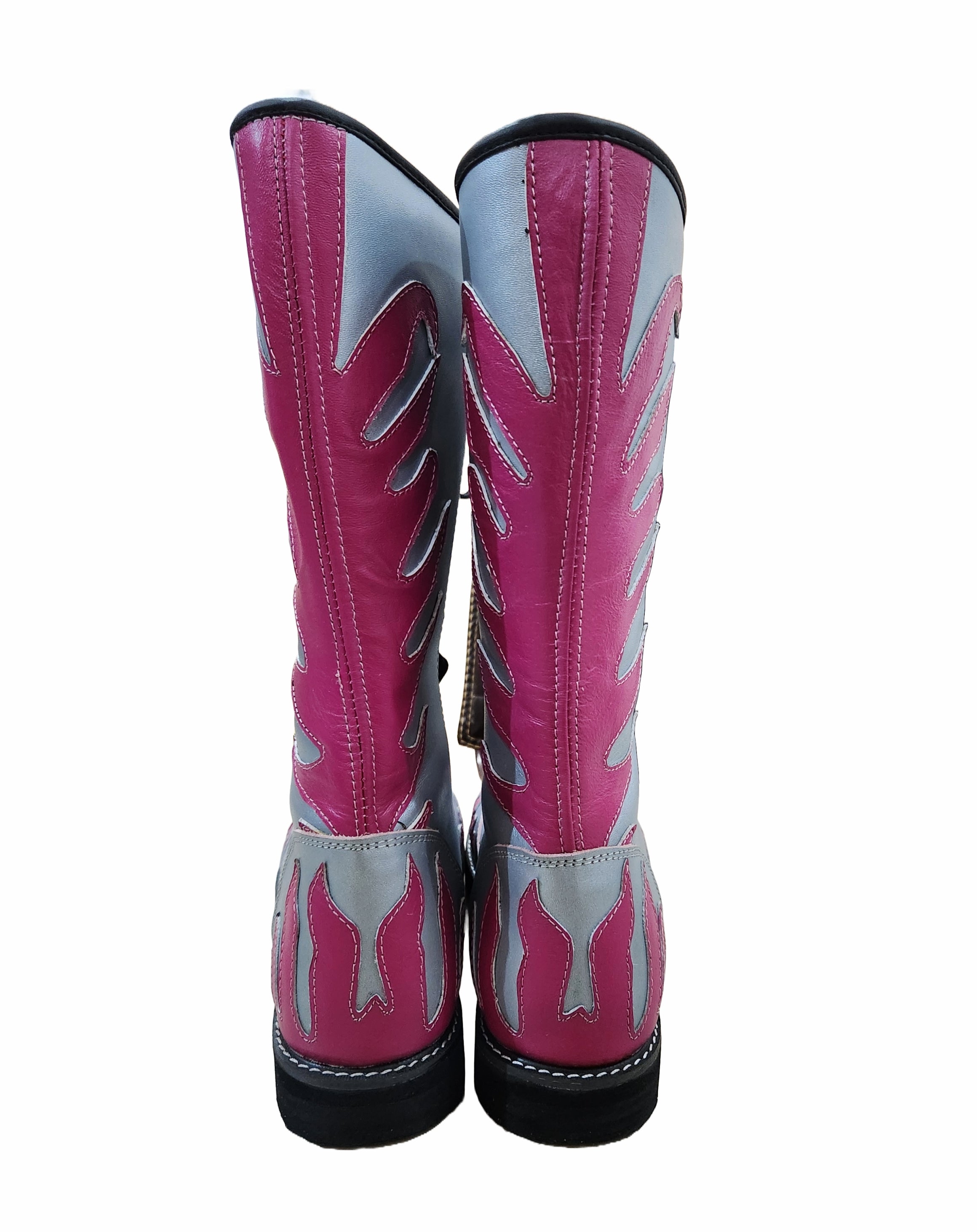 Professionele Stoeistewels, Handgemaak, 100% Oorspronklike Leer, Helderpienk Vuurstyl, Aanpasbare kleure