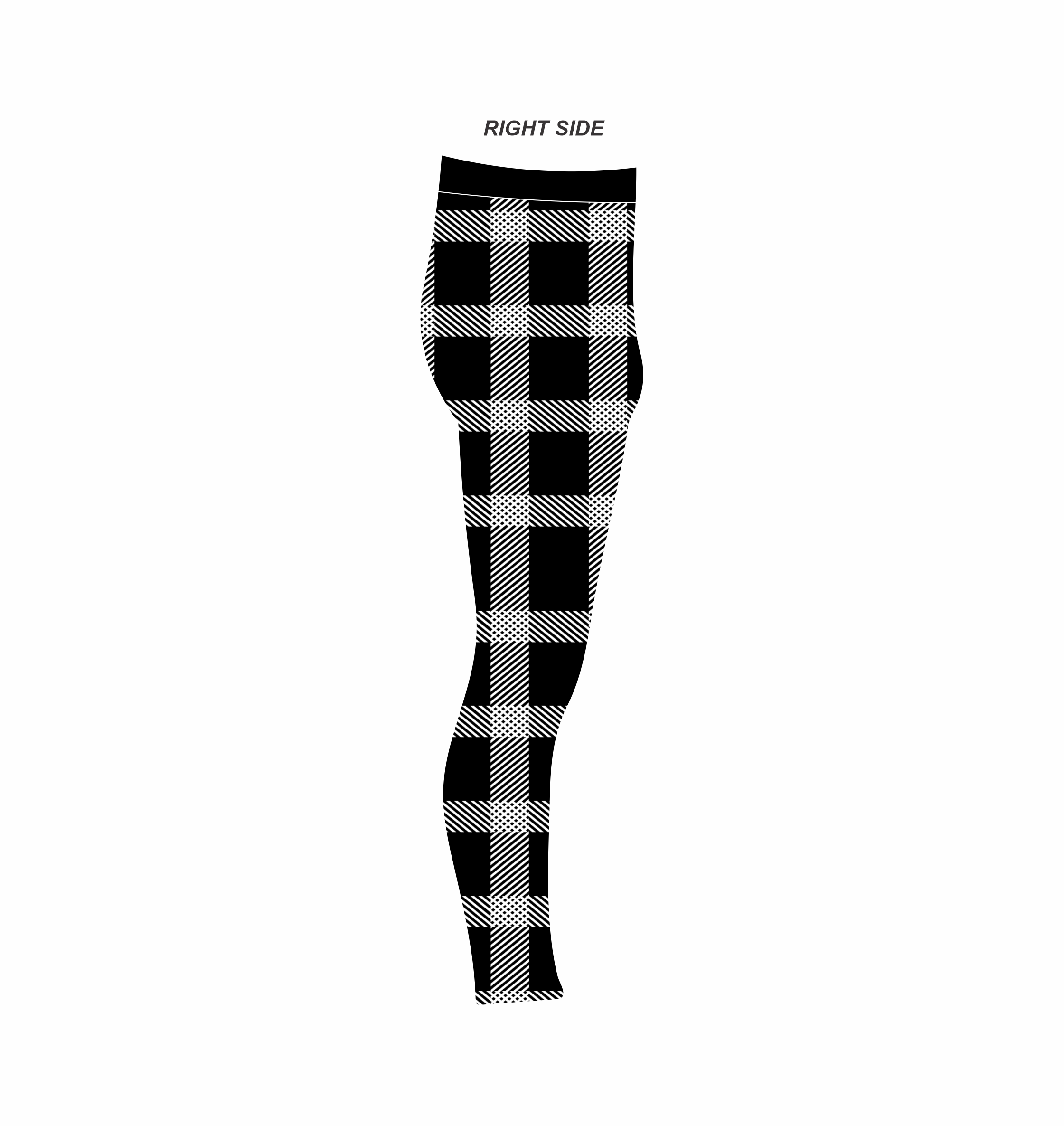 Black & White Plaid wrestling tights, Stretchable and Customized Colors