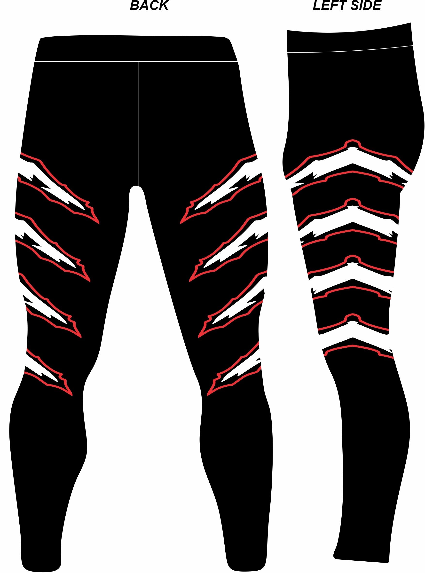 Men Pro Wrestling Tights, Black with Paws, Customizable