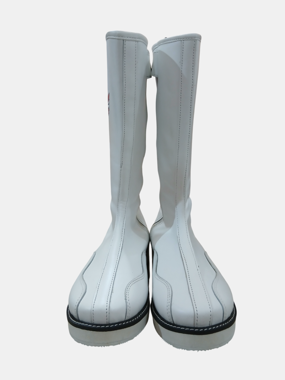 Pro Wrestling Boots, Handmade, White Color, Zip up Closure, Cody Style