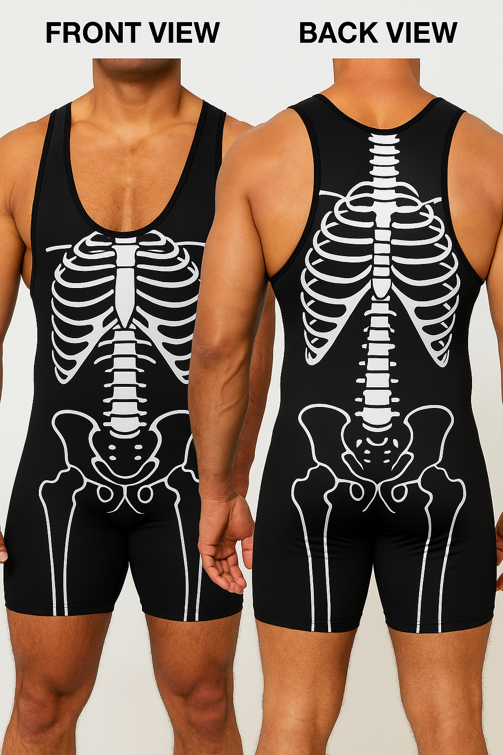 Wrestling Singlet, Stretchable, Bones Style, Customized Colors