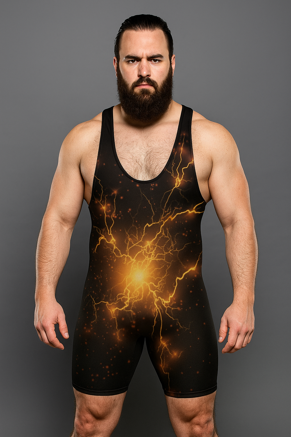 Wrestling Singlet, Stretchable, Lightening Style, Customized Colors