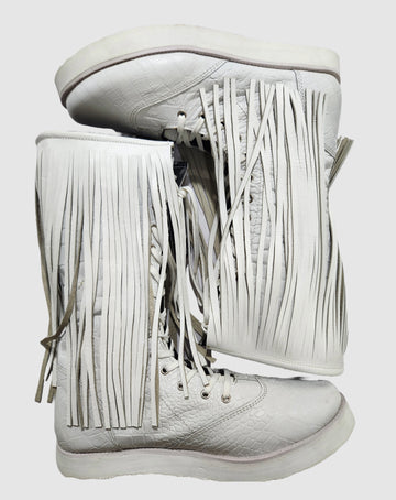 Professionele Stoeistewels met lang Leerfranjes, Handgemaak, 100% Oorspronklike Leer