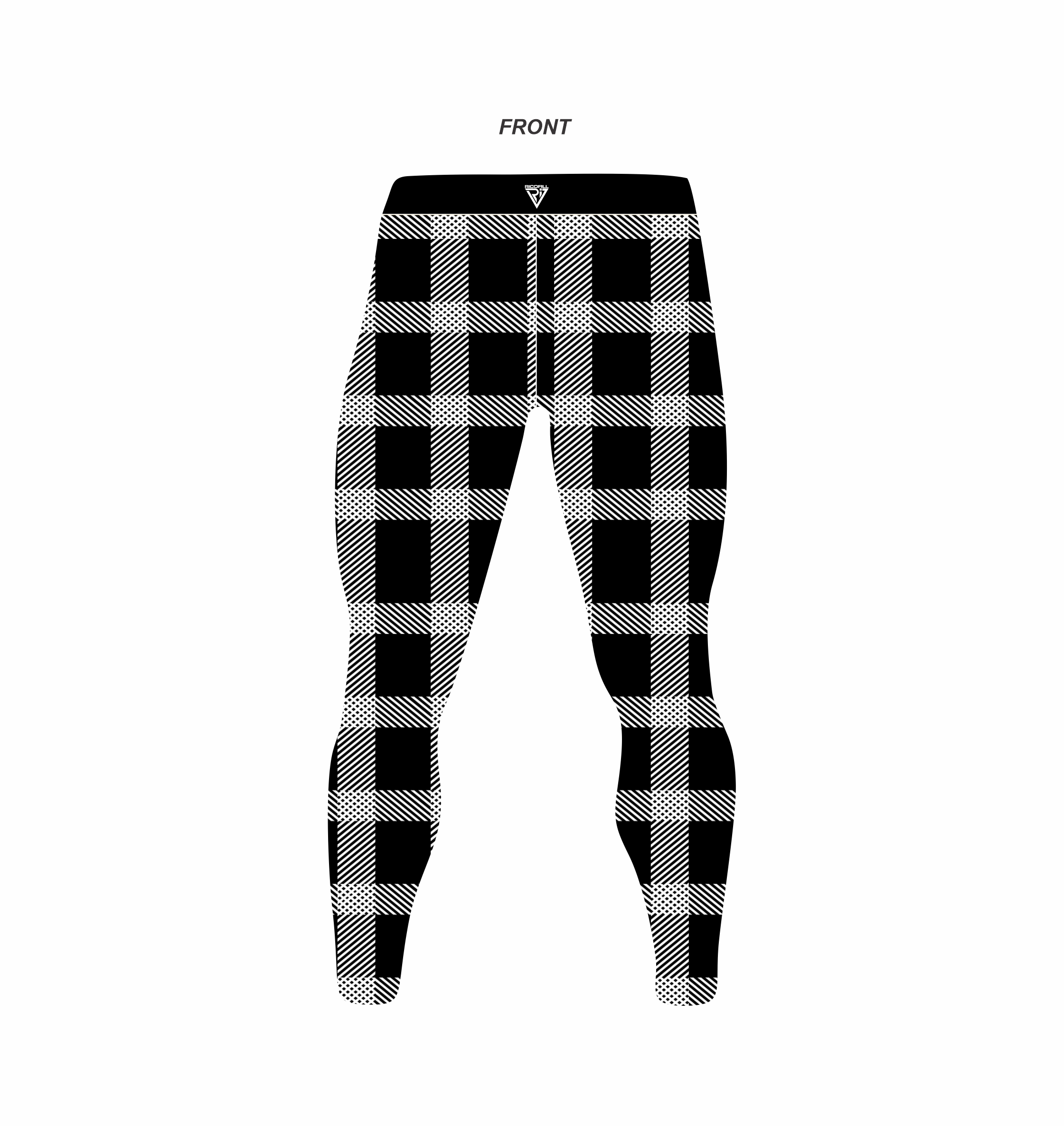 Black & White Plaid wrestling tights, Stretchable and Customized Colors