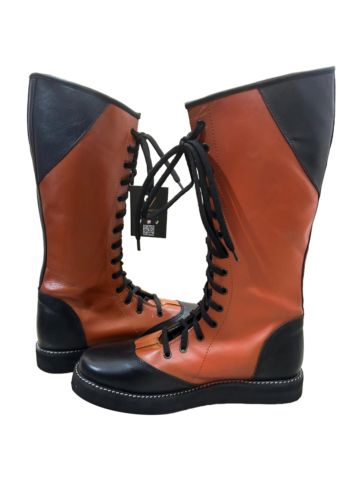 Professionele Stoeistewels, Handgemaak, 100% oorspronklike Leer, Bruin & Swart Kleur, Aanpasbaar