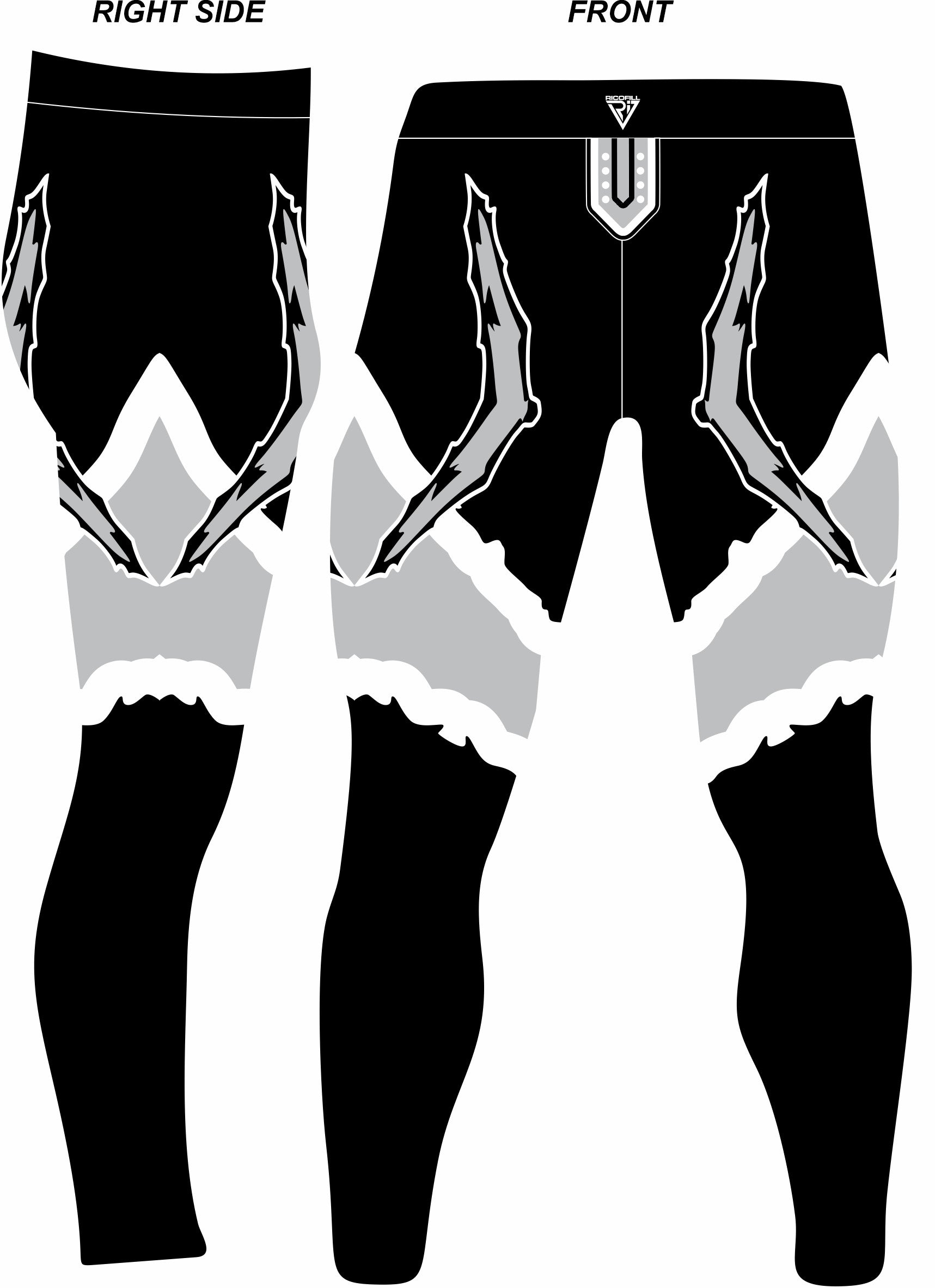 Pro Wrestling Tights: Spandex, Black with Design and customizable