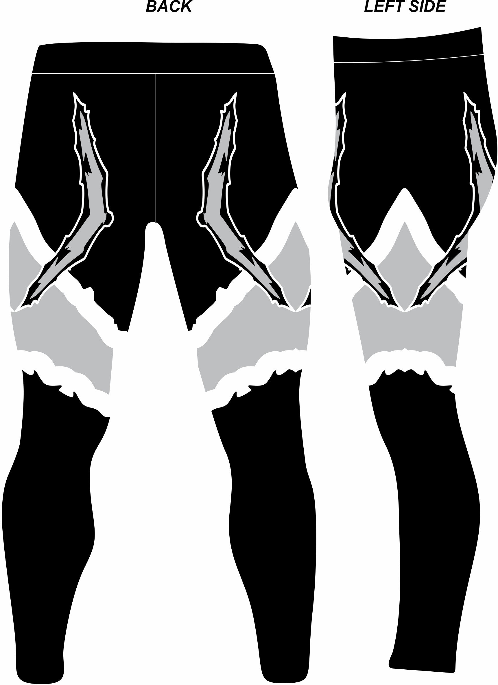 Pro Wrestling Tights: Spandex, Black with Design and customizable