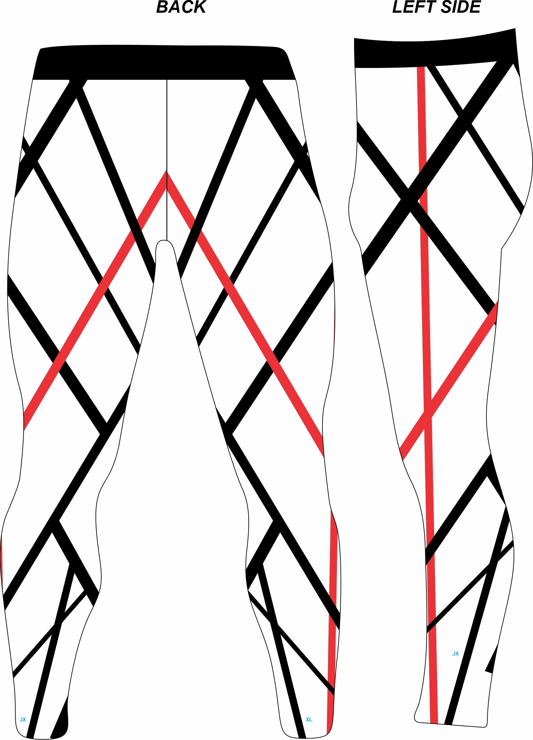 White Grid Claw Wrestling Tights, Customizable