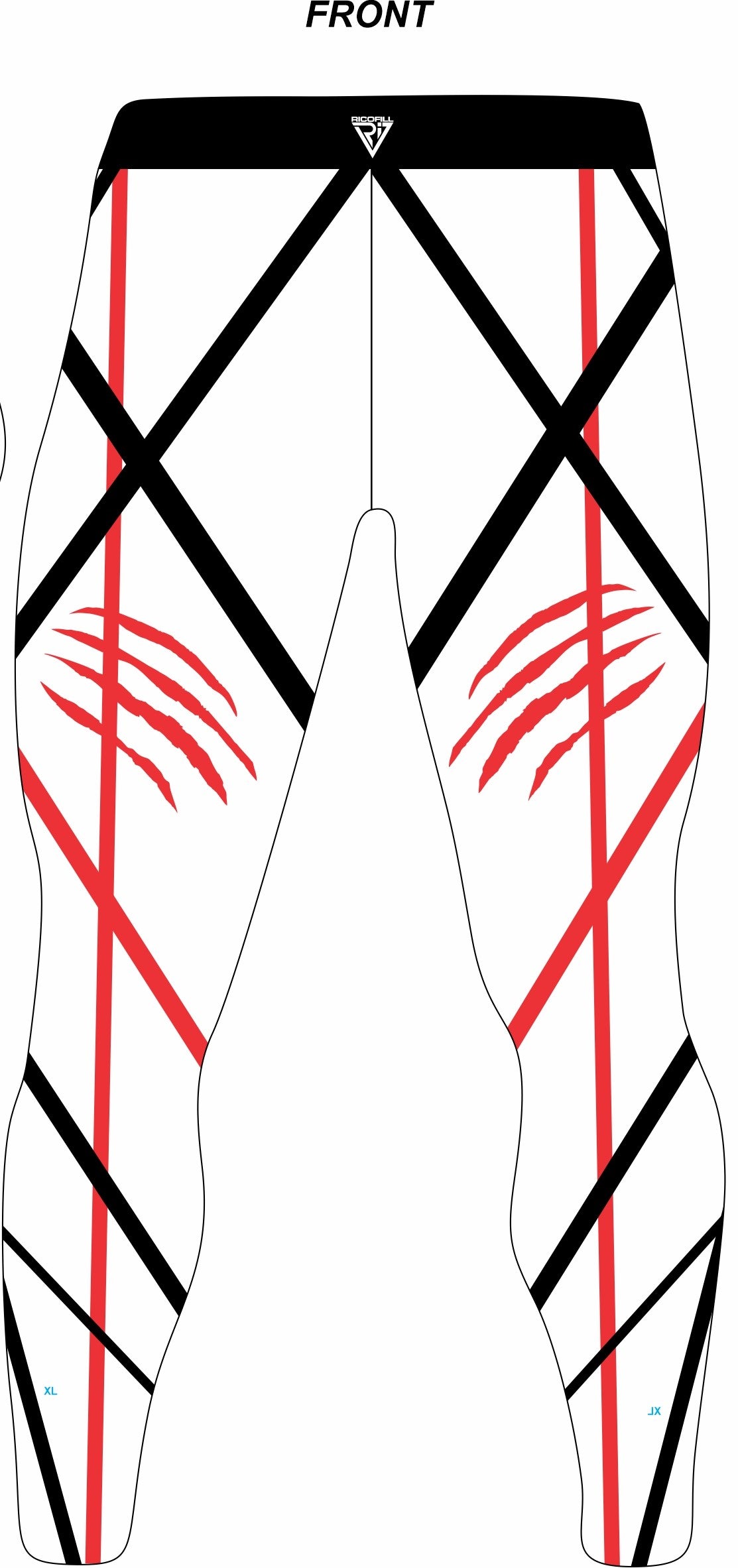 White Grid Claw Wrestling Tights, Customizable