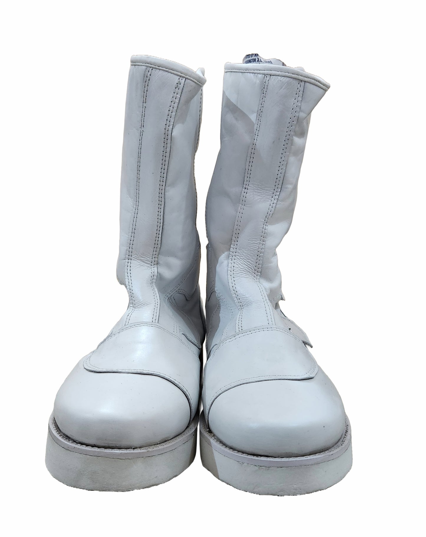 Wrestling Long Boots, Handmade, 100% Original Leather, Hook and Loop style, white ,  Customizable colors