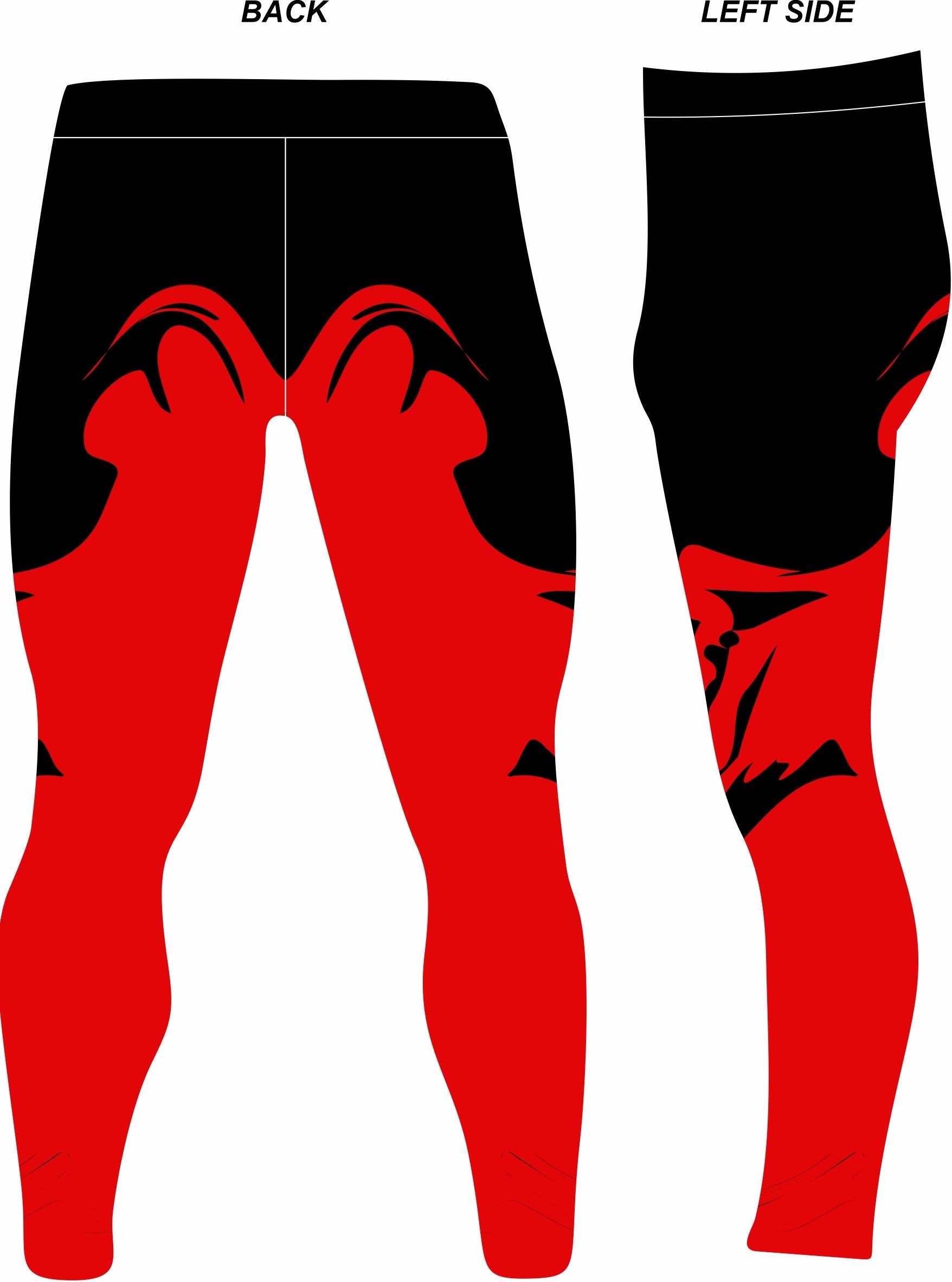 Red Demon Mask Wrestling Tights Customizable