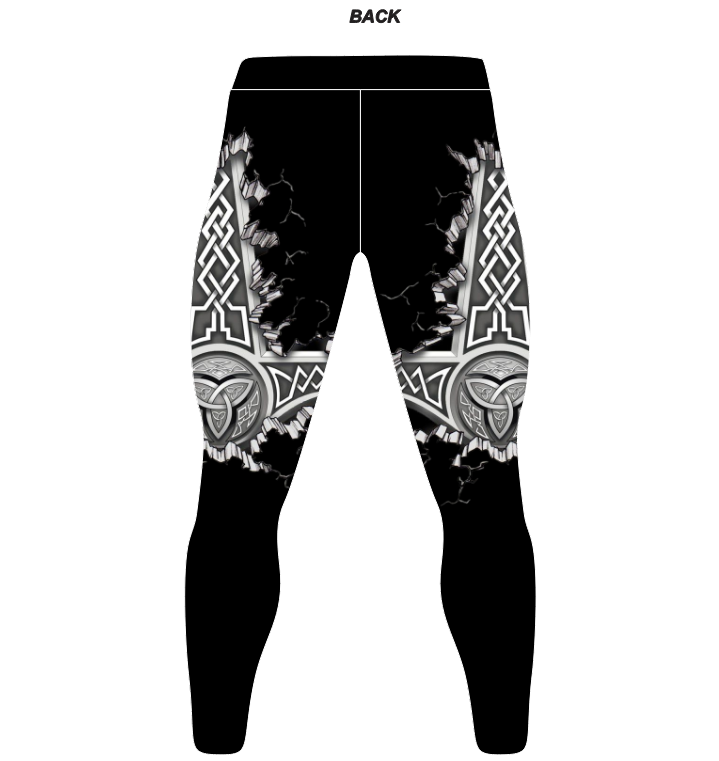 Men's Pro Wrestling Runic Impact Tights Spandex, Lycra