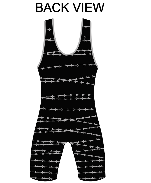 Barbed Dominator Wrestling Singlet – Black Steel Edition