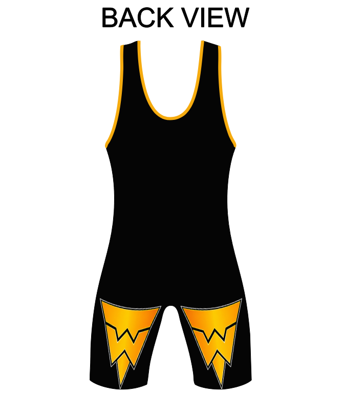 W-Strike Dominator Wrestling Singlet – Black & Gold Power Edition