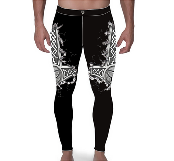 Men's Pro Wrestling Runic Impact Tights Spandex, Lycra
