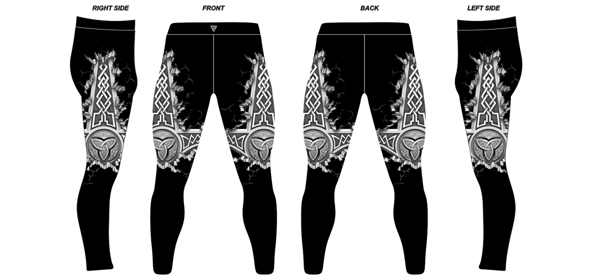Men's Pro Wrestling Runic Impact Tights Spandex, Lycra
