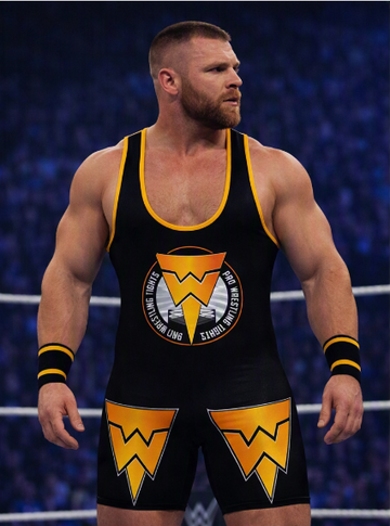 W-Strike Dominator Wrestling Singlet – Black & Gold Power Edition