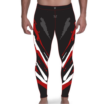 Blood Strike Pro Wrestling Tights  : Stretchable Spandex, Black Redline Rampage