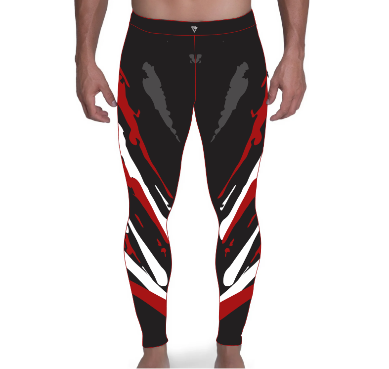 Blood Strike Pro Wrestling Tights  : Stretchable Spandex, Black Redline Rampage