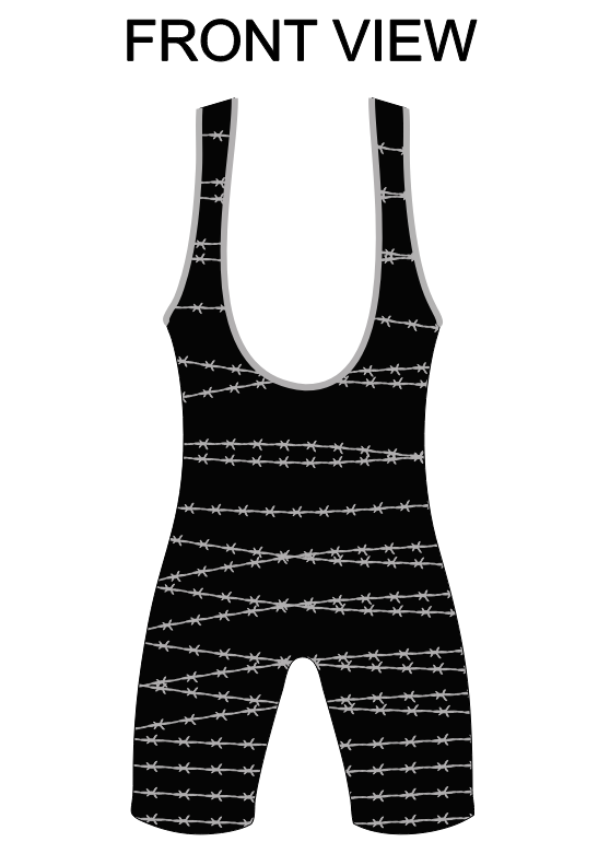 Barbed Dominator Wrestling Singlet – Black Steel Edition