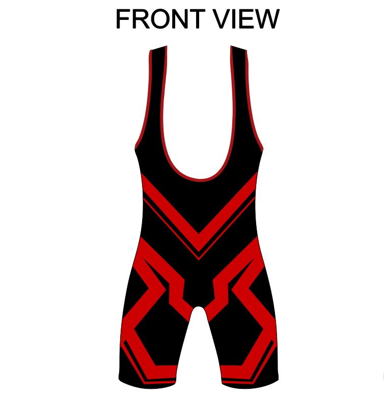 Crimson Vortex Wrestling Singlet – Black & Red Power Edition