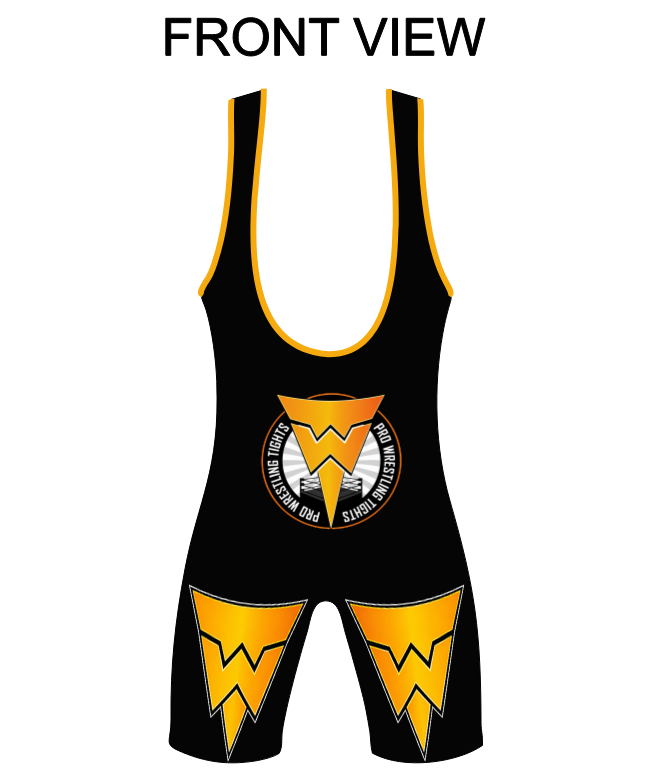 W-Strike Dominator Wrestling Singlet – Black & Gold Power Edition