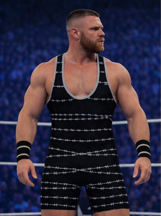 Barbed Dominator Wrestling Singlet – Black Steel Edition