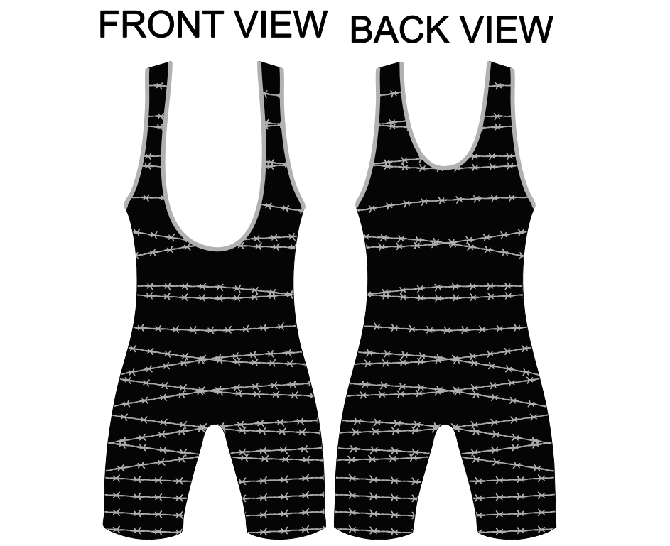 Barbed Dominator Wrestling Singlet – Black Steel Edition