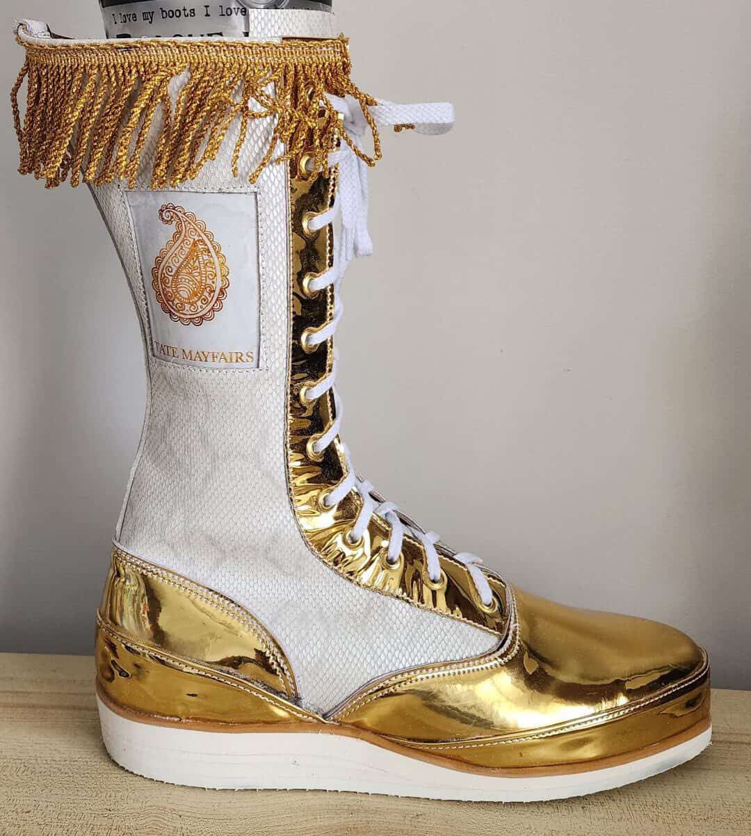 Customized wrestling long boots for TatemayFair Long