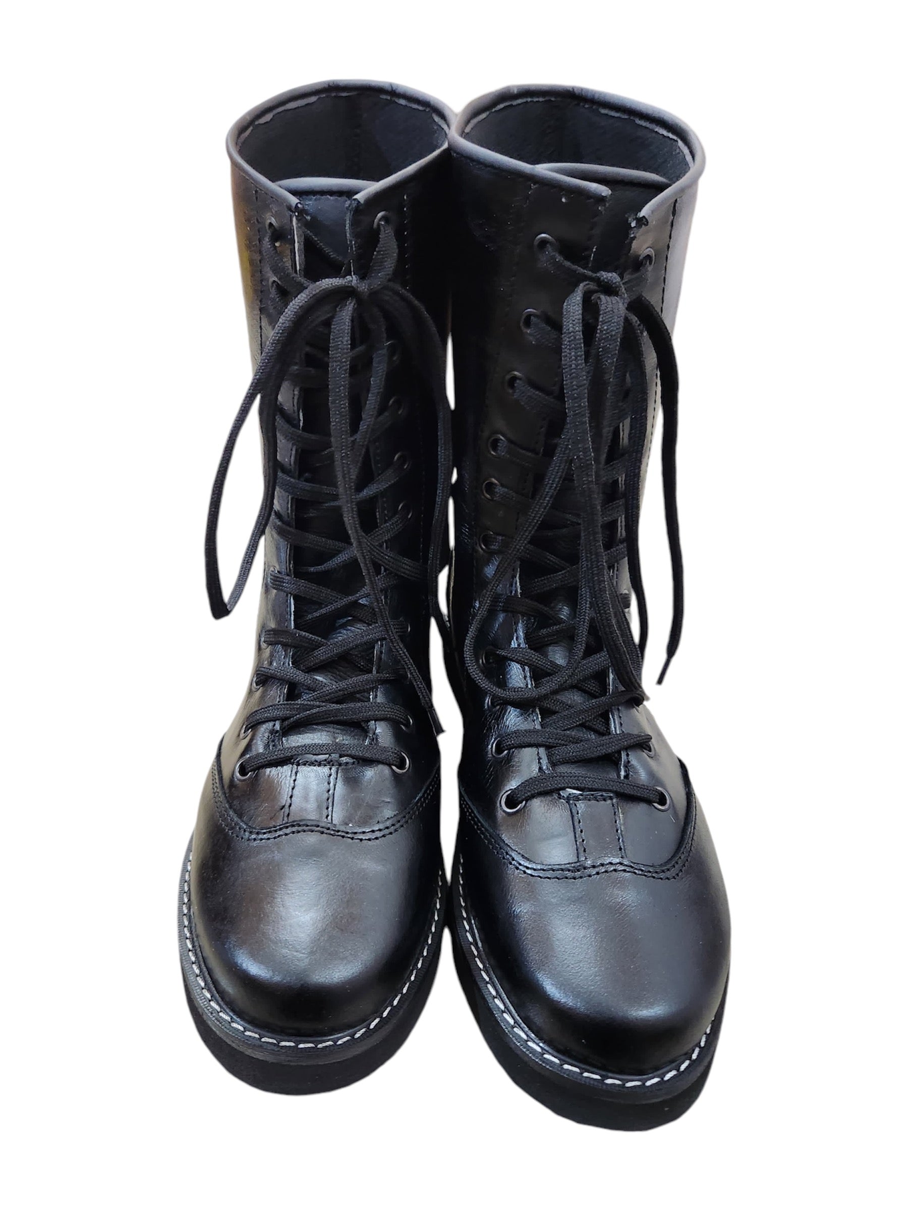 Professionele Stoeistewels, Lae Sny, 100% Oorspronklike Leer, Handgemaak, Swart Kleur, Bill Goldberg-geïnspireer