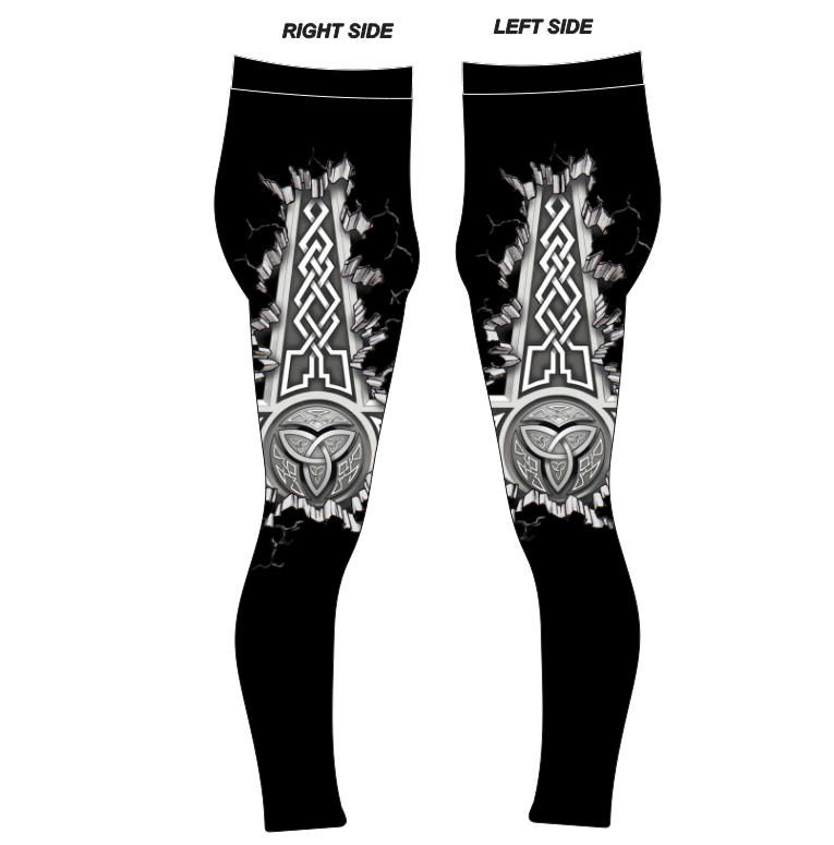 Men's Pro Wrestling Runic Impact Tights Spandex, Lycra