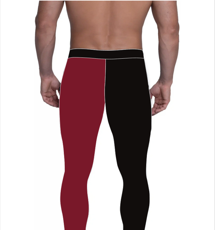 Men's Pro Wrestling Victory Line Tights Spandex, Lycra