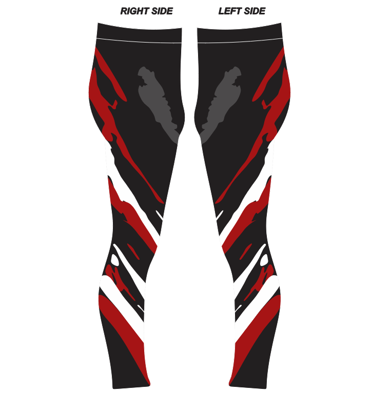 Blood Strike Pro Wrestling Tights  : Stretchable Spandex, Black Redline Rampage