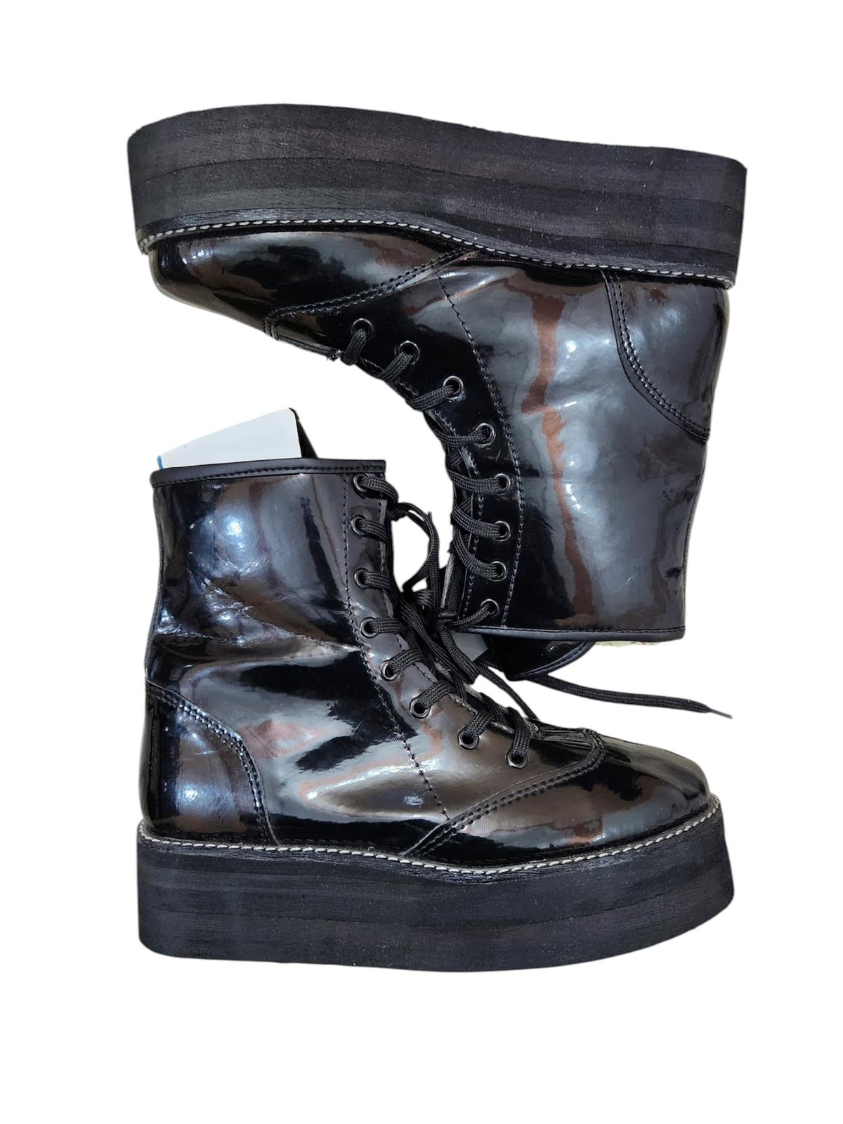 Professionele Stoeistewels, Handgemaak, Lae Sny, Swart Kleur Patent Glansleer, Hoë Sool, Aanpasbaar