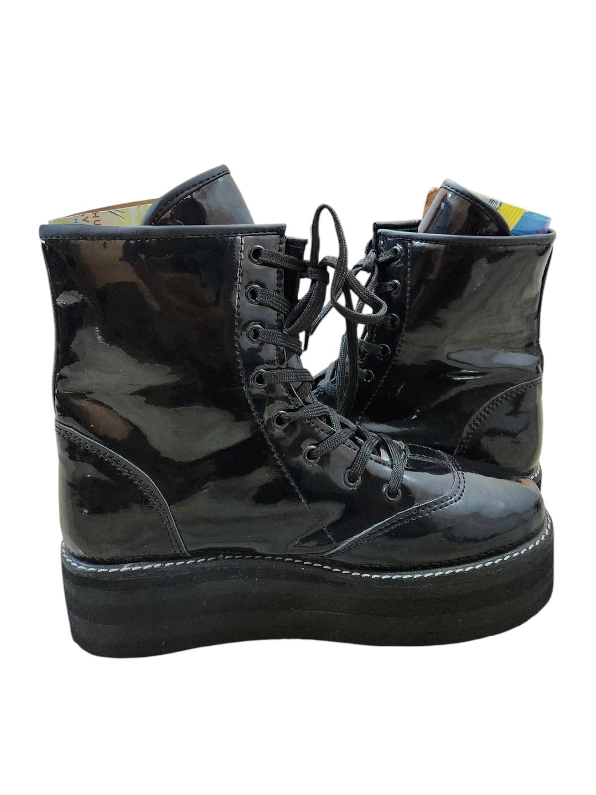 Professionele Stoeistewels, Handgemaak, Lae Sny, Swart Kleur Patent Glansleer, Hoë Sool, Aanpasbaar