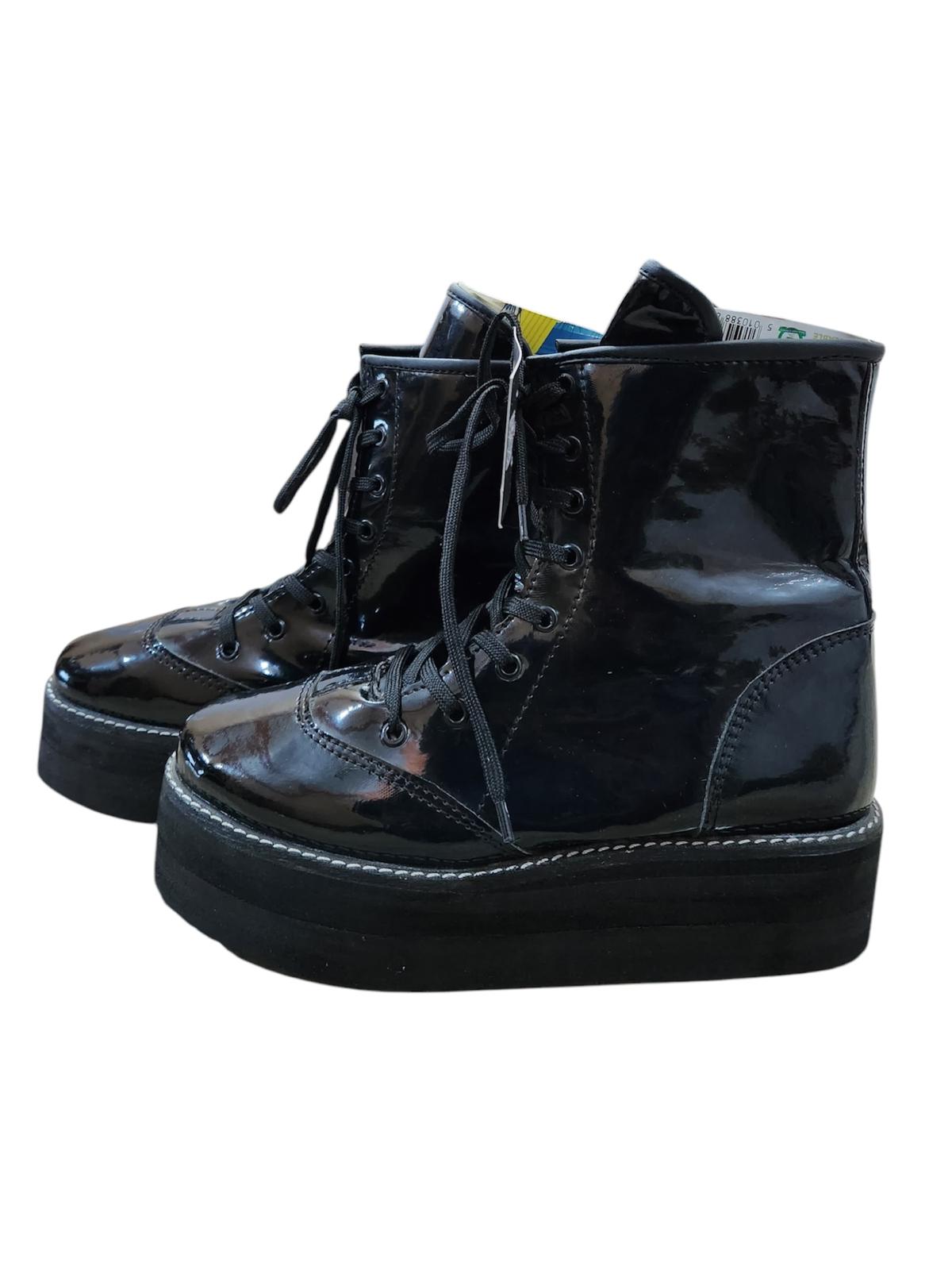 Professionele Stoeistewels, Handgemaak, Lae Sny, Swart Kleur Patent Glansleer, Hoë Sool, Aanpasbaar