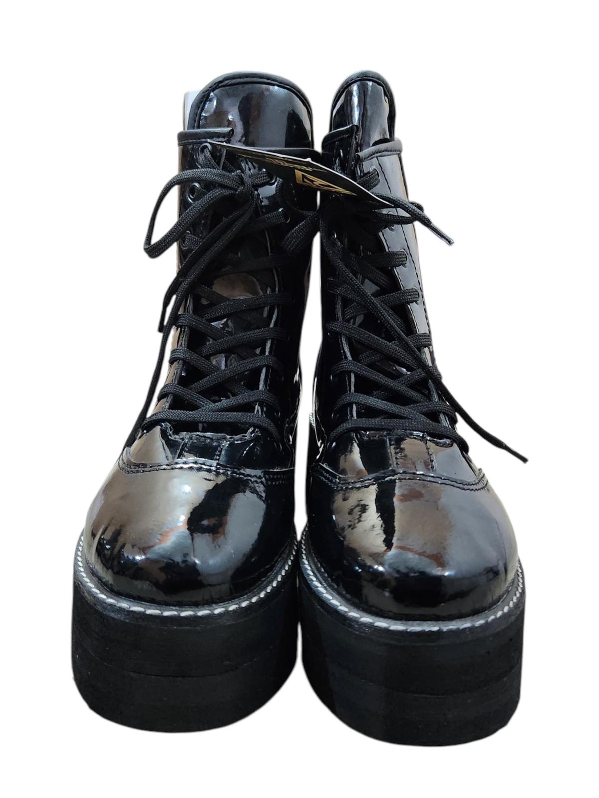 Professionele Stoeistewels, Handgemaak, Lae Sny, Swart Kleur Patent Glansleer, Hoë Sool, Aanpasbaar