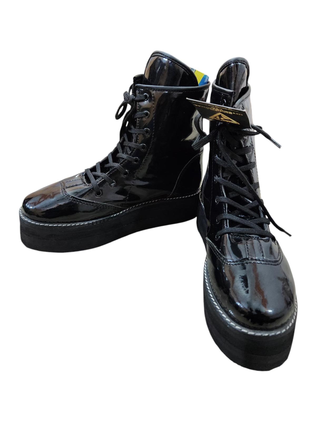 Professionele Stoeistewels, Handgemaak, Lae Sny, Swart Kleur Patent Glansleer, Hoë Sool, Aanpasbaar