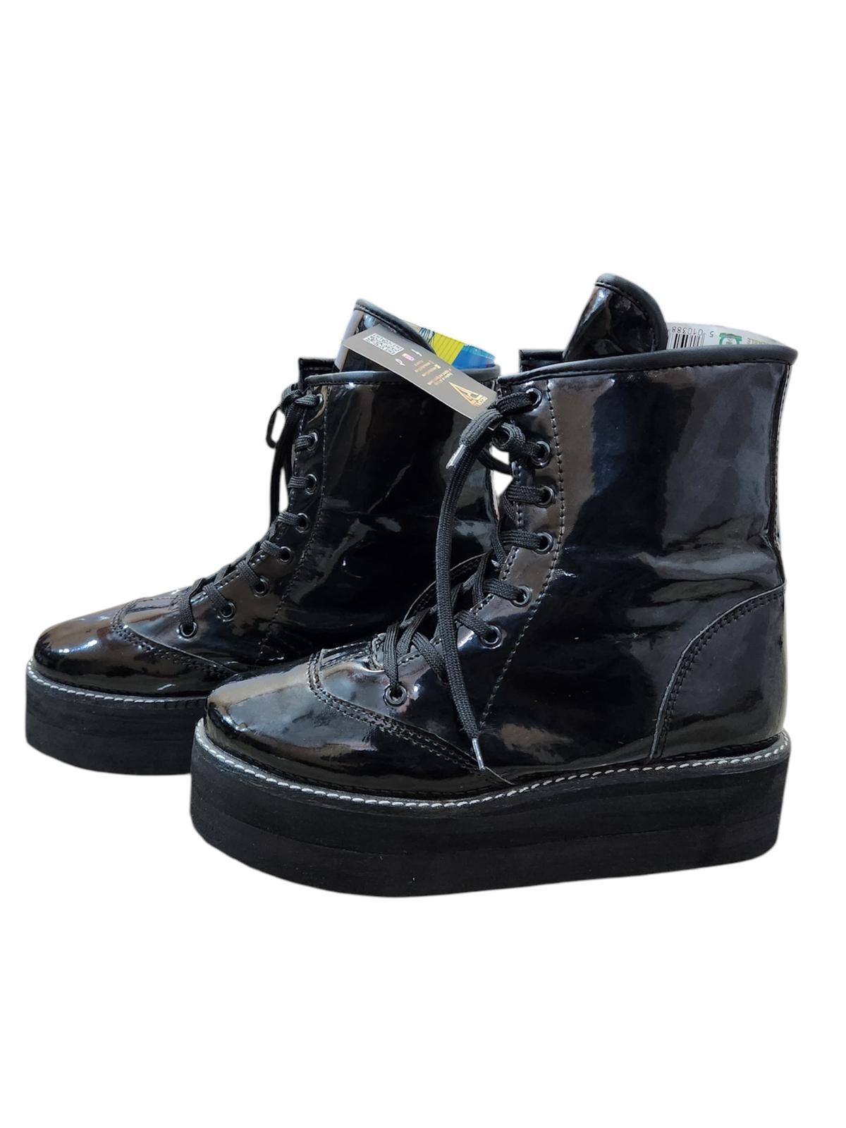 Professionele Stoeistewels, Handgemaak, Lae Sny, Swart Kleur Patent Glansleer, Hoë Sool, Aanpasbaar