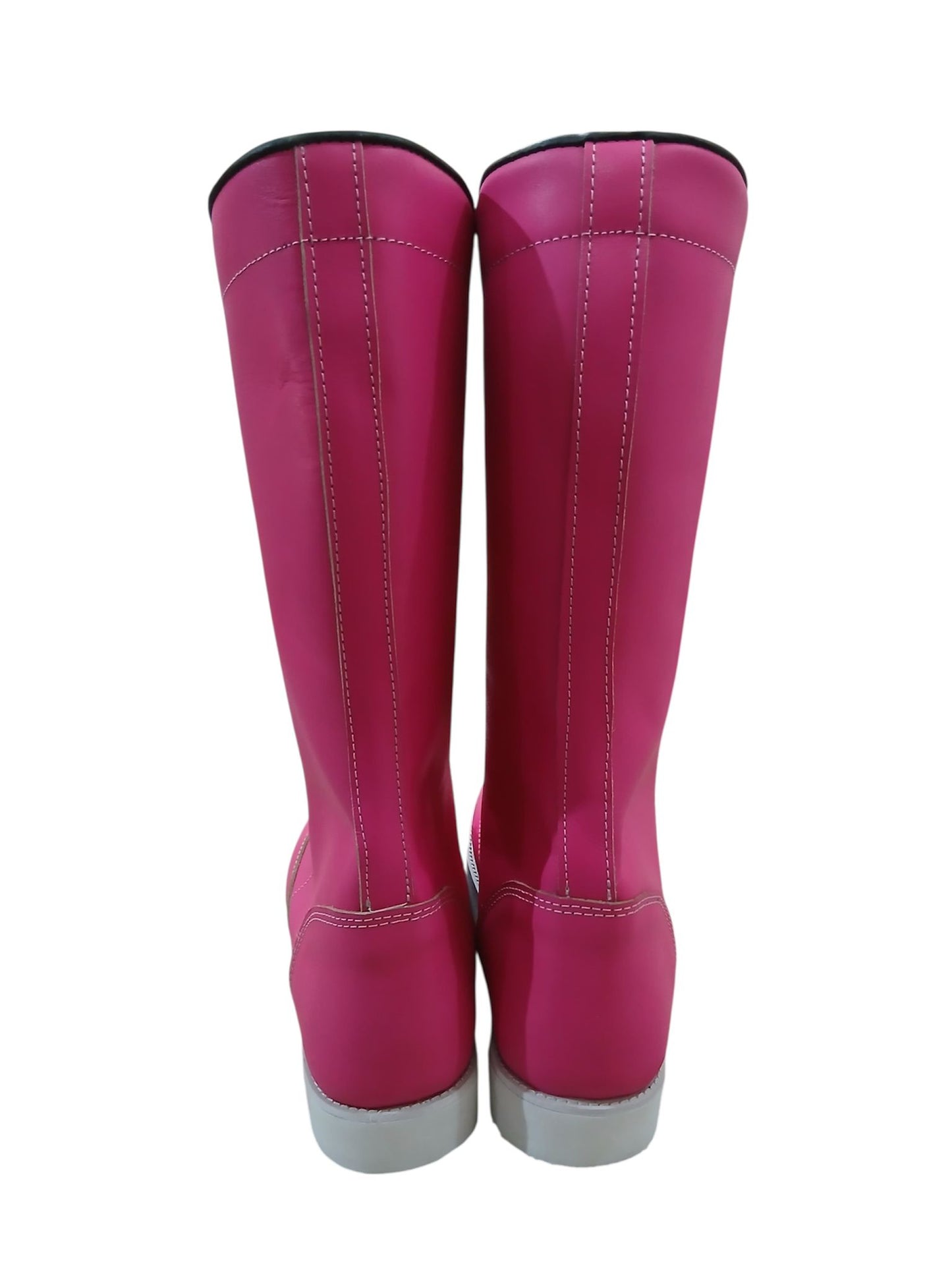 Pro Wrestling Boots, Handmade, 100% Original Leather, Hot Pink Color, Customizable