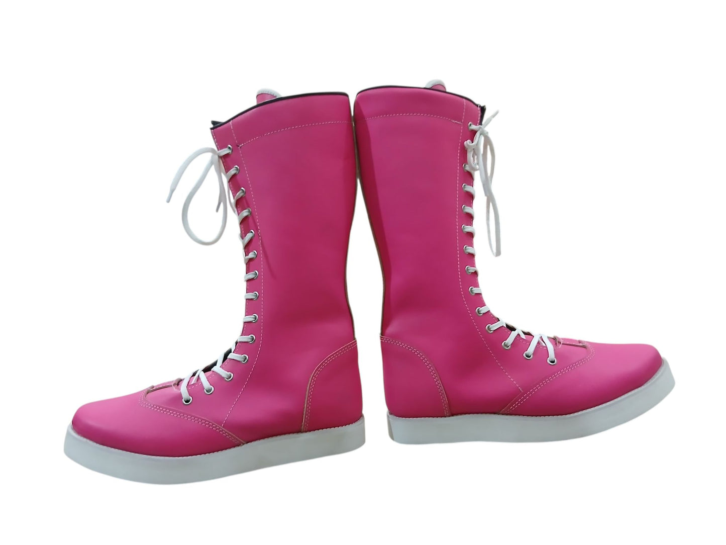 Pro Wrestling Boots, Handmade, 100% Original Leather, Hot Pink Color, Customizable