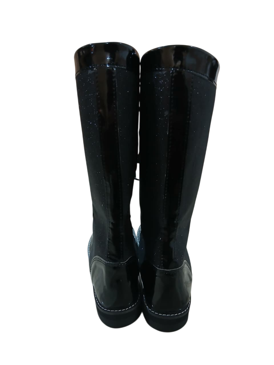 Wrestling Boots, Handmade, 100% Original Leather, Black Patent and Black Glitter Color