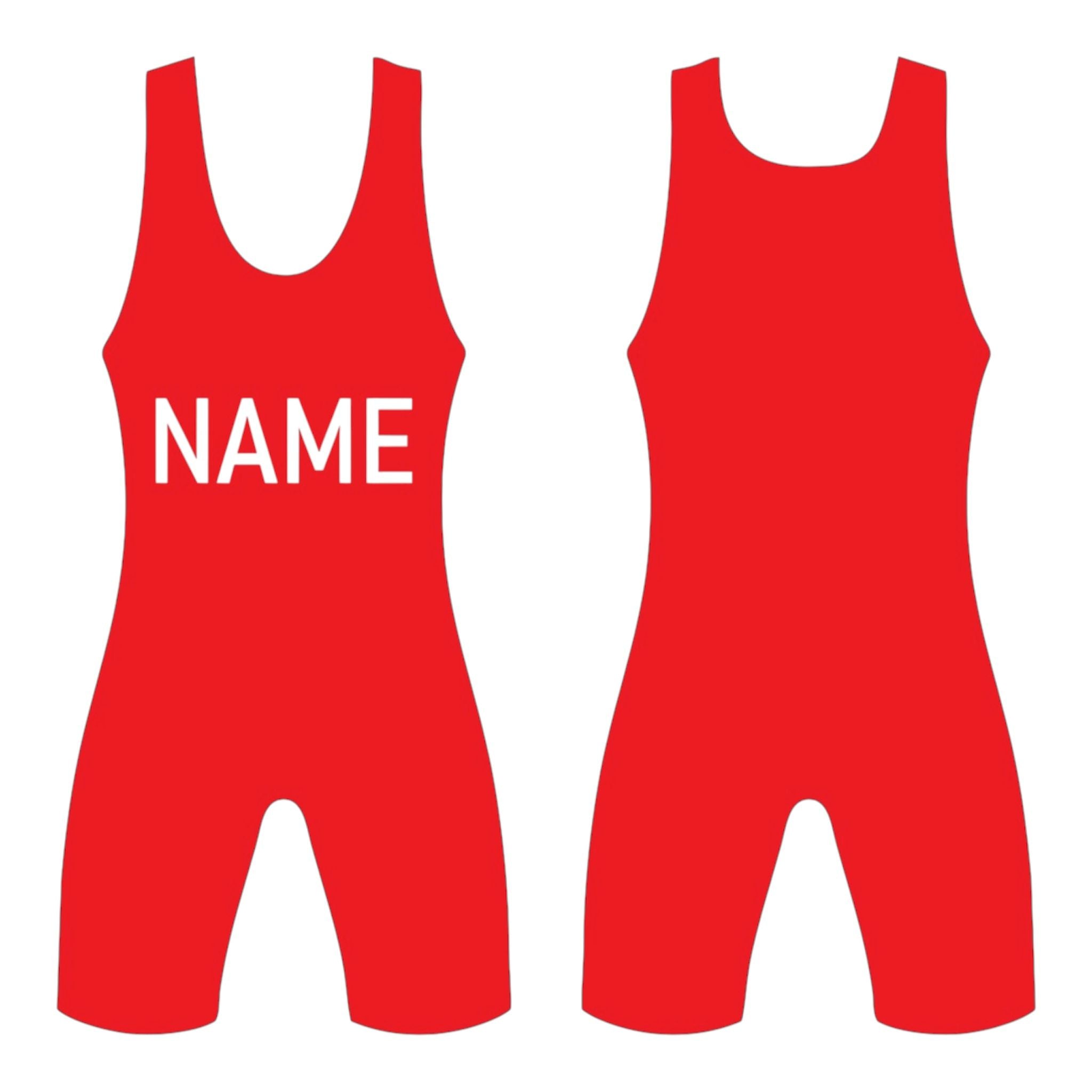 Stoei-enkelhemp, rekbaar, rooi met naam, pasgemaakte kleure