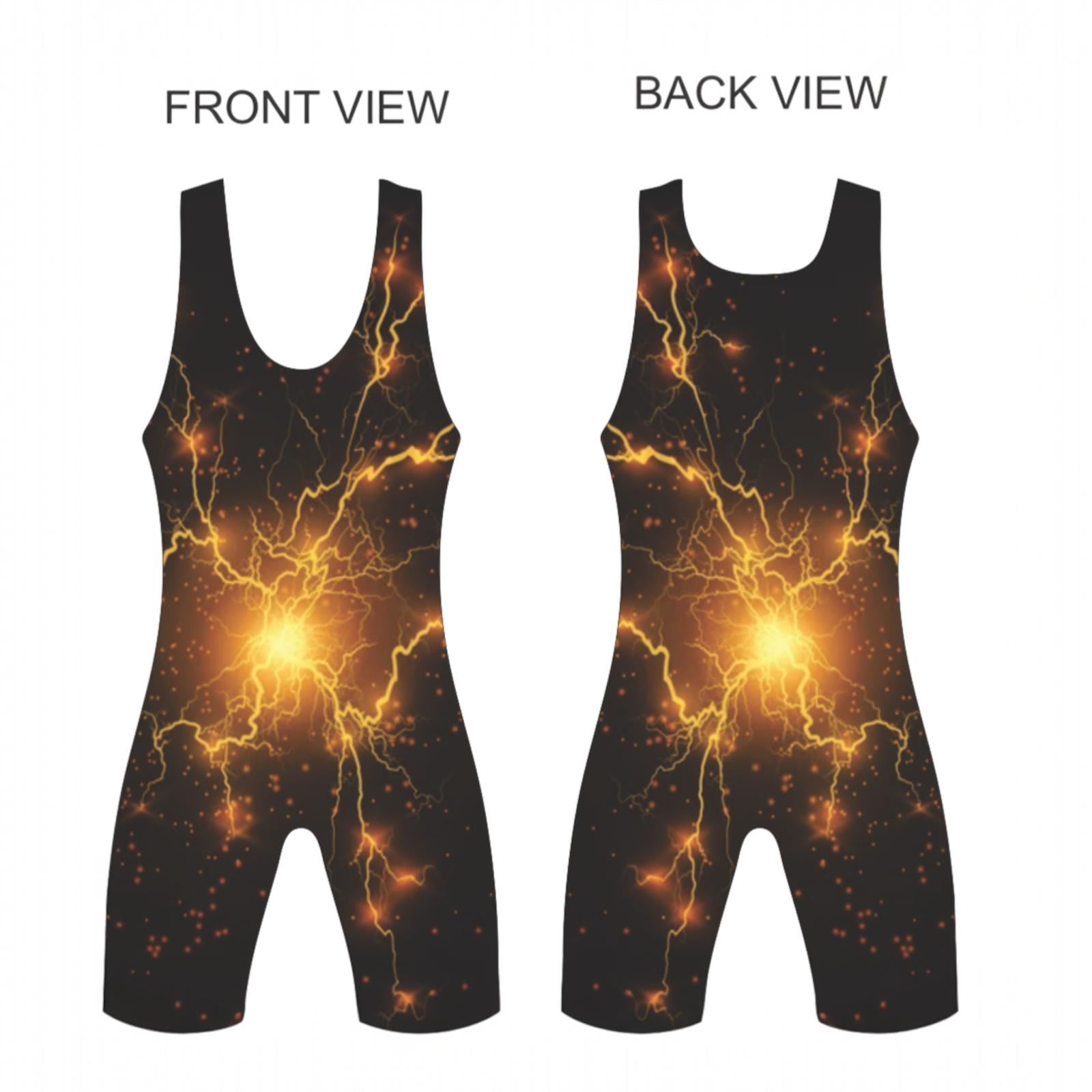 Wrestling Singlet, Stretchable, Lightening Style, Customized Colors