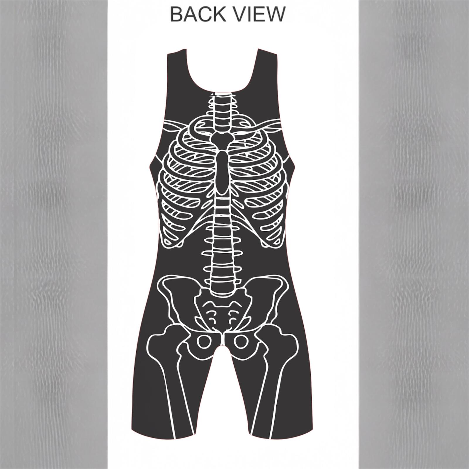 Wrestling Singlet, Stretchable, Bones Style, Customized Colors