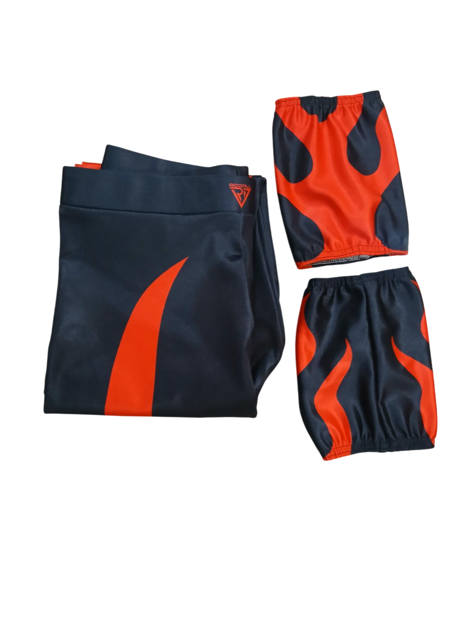 Stoeistights Swart, rooi Vuurstyl, Rekbaar en Pasgemaakte Kleure